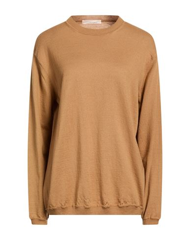Woman Sweater Camel Size L Cotton, Wool