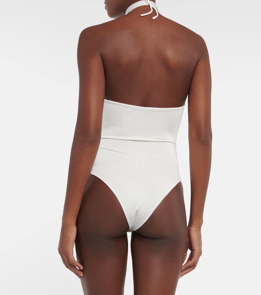 Magda Butrym Ruffled halterneck jersey bodysuit