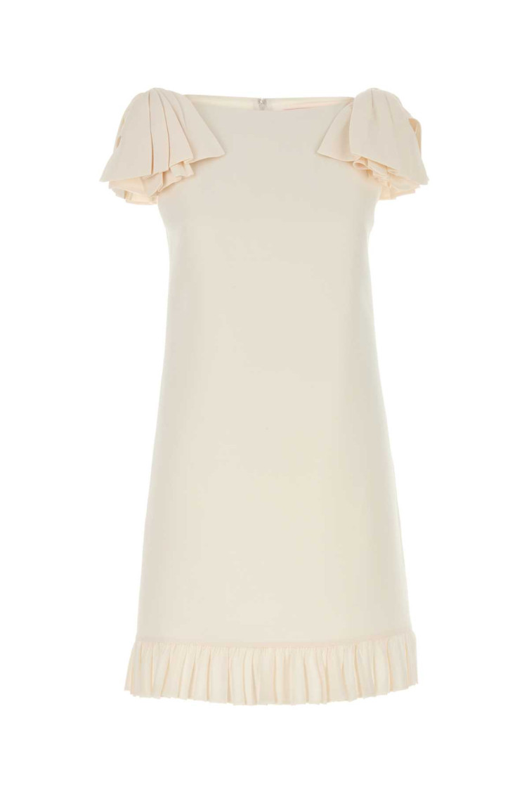 Ivory Wool Blend Dress