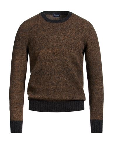 Man Sweater Brown Size 44 Lambswool
