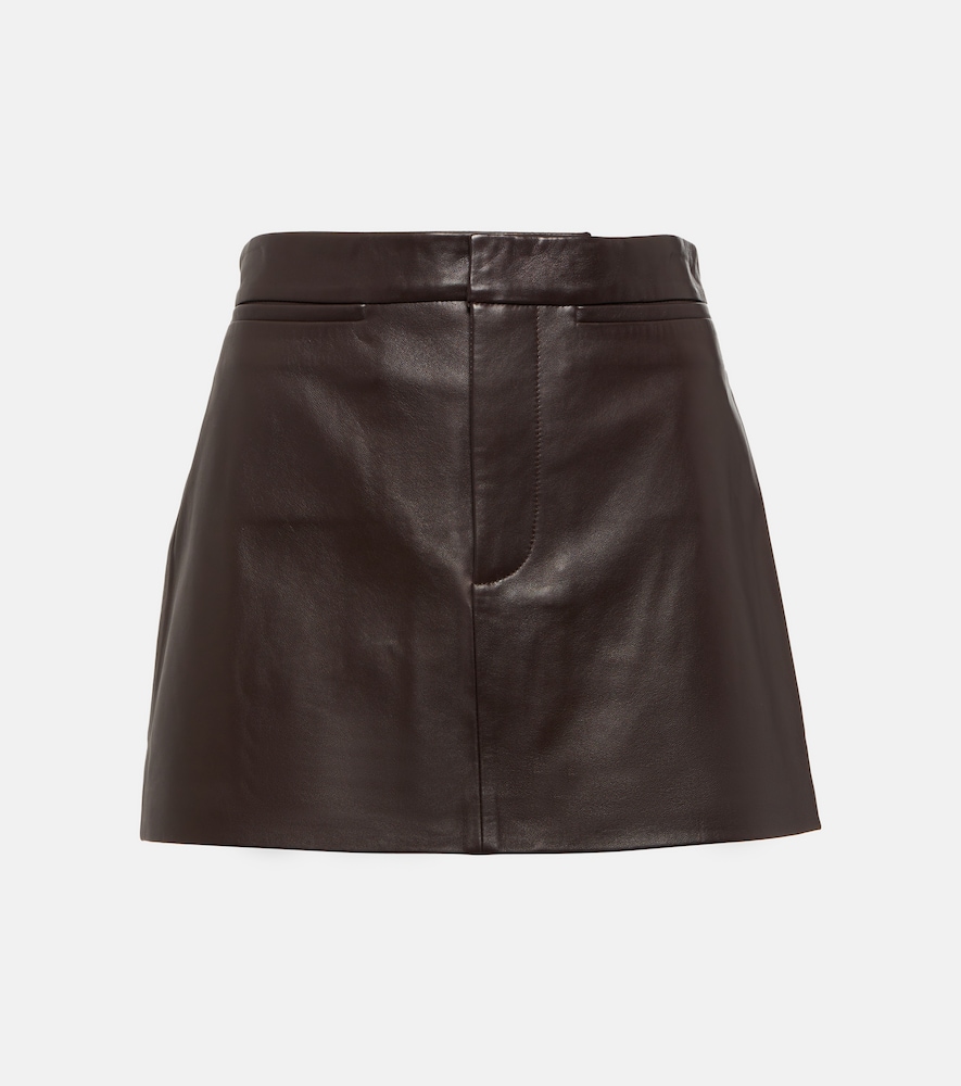 Leather miniskirt