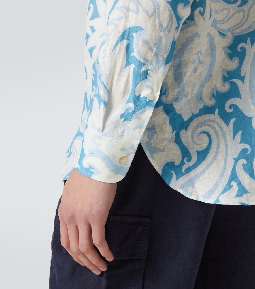 Floral linen shirt