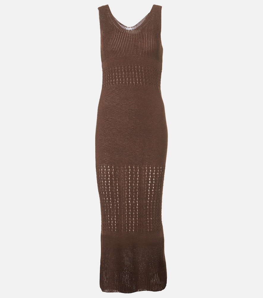 Valois knitted cotton-blend maxi dress