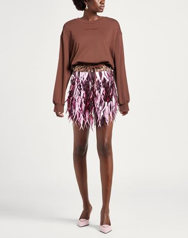 Woman Sweatshirt Brown Size XS Cotton