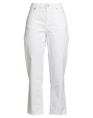 Woman Pants Ivory Size 26 Cotton, Elastane