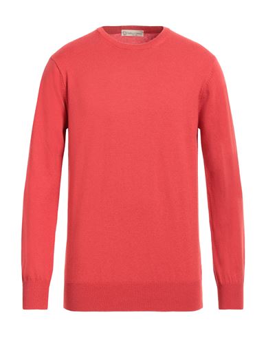 Cashmere Company Man Sweater Tomato red Size 40 Wool, Cashmere