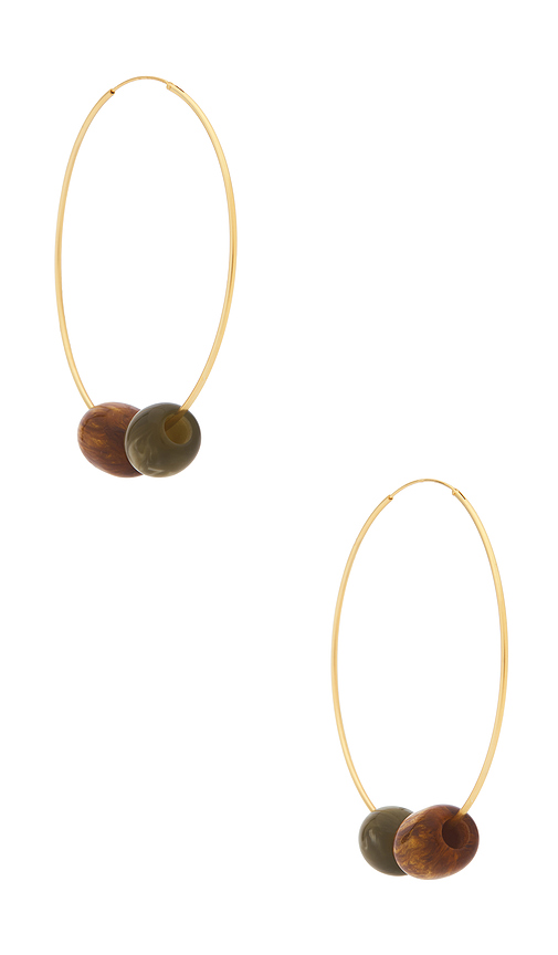 Casa Clara Treasure Hoop Earing in Brown