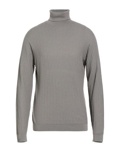 Man Turtleneck Grey Size 36 Cotton, Cashmere, Silk