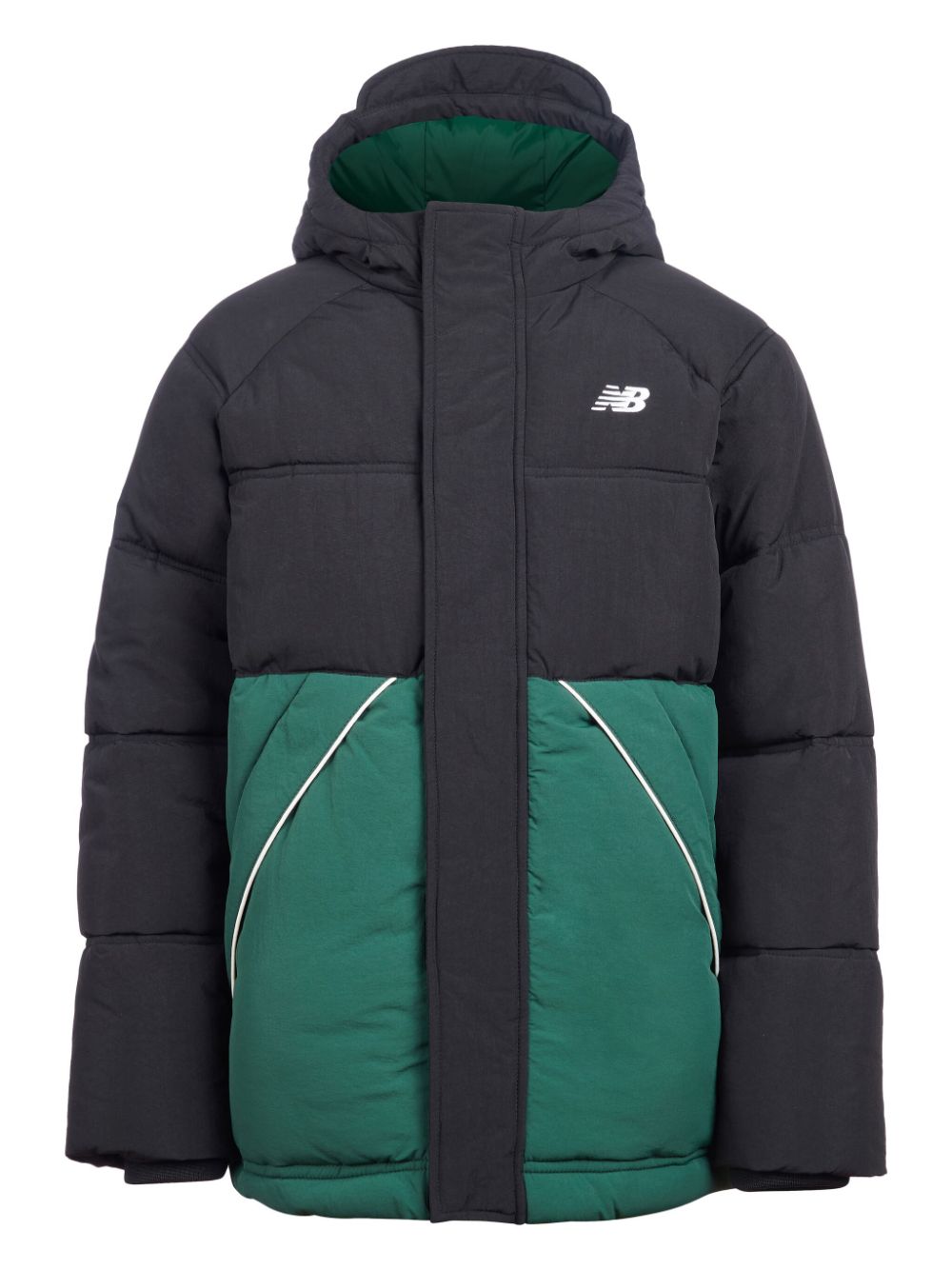 Logo-print hooded jacket - Black