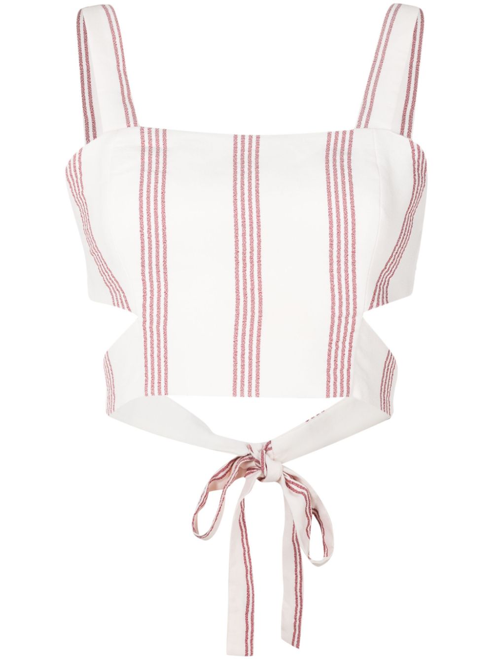 Ariane striped crop top - White