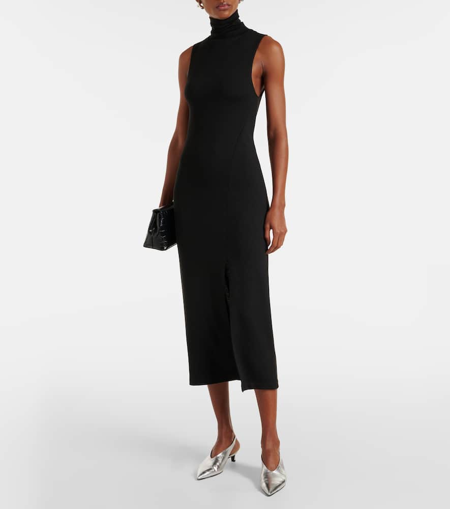 Turtleneck midi dress