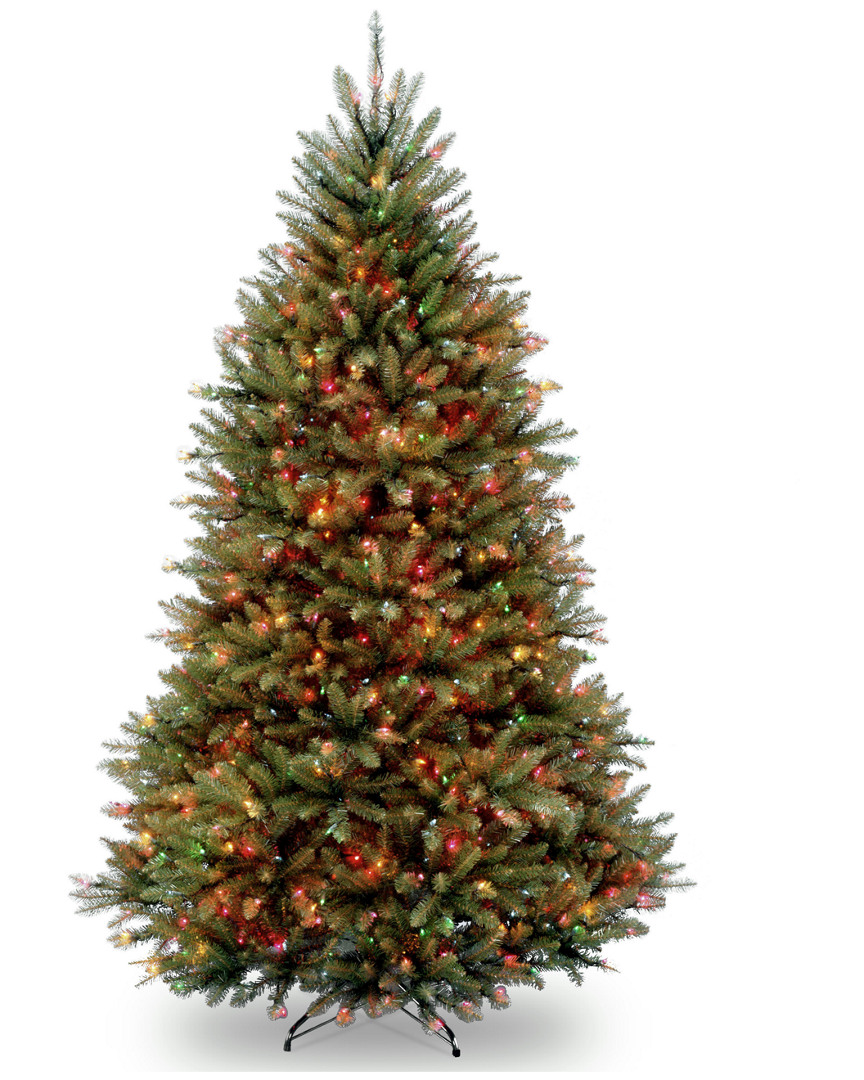 National Tree Company 7.5ft Dunhill Fir Hinged Tree with 750 Multi Lights