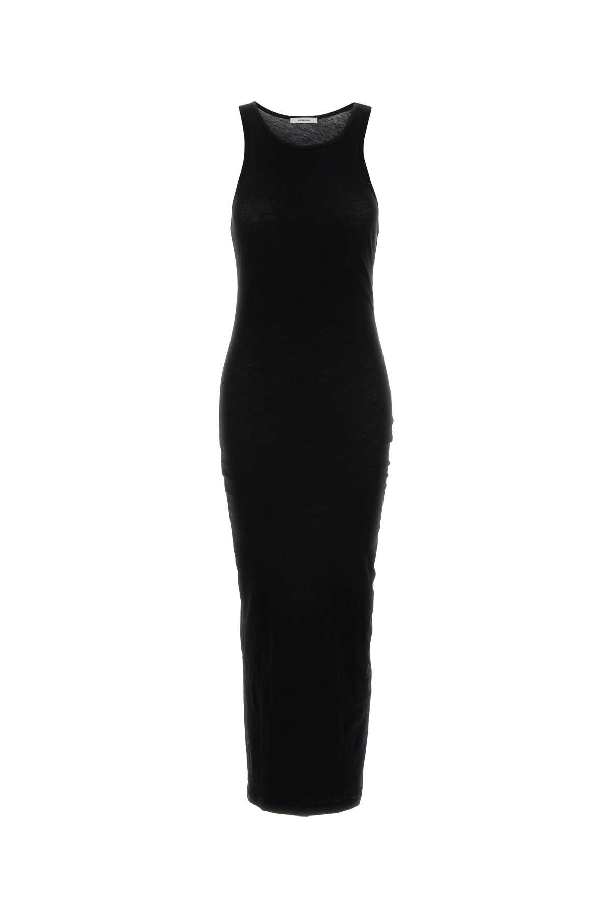 Midi Muscle Tank Dress — Black