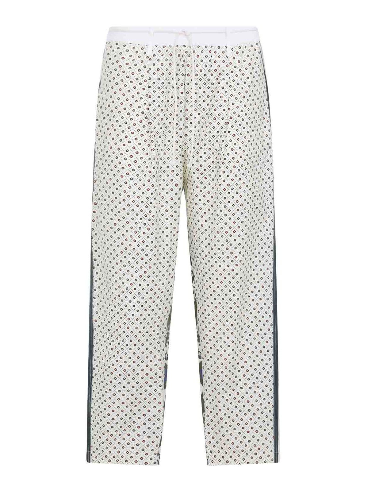 Mordecai - printed pajama trousers elastic waist side stripe
