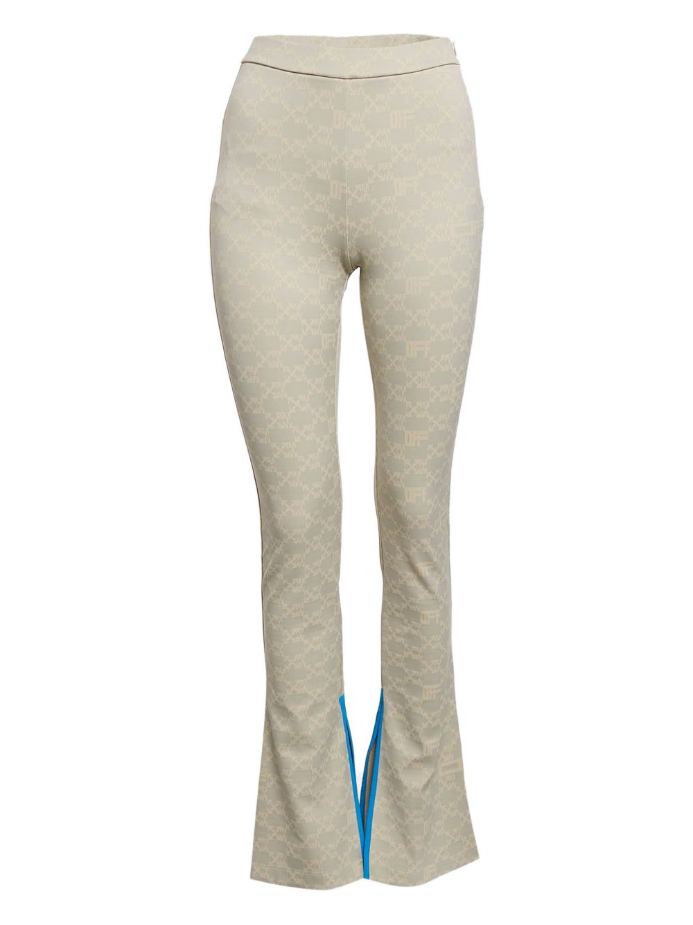 Monogram flared trousers - Neutrals