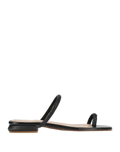 Nila & Nila Woman Thong sandal Black Size 10 Textile fibers