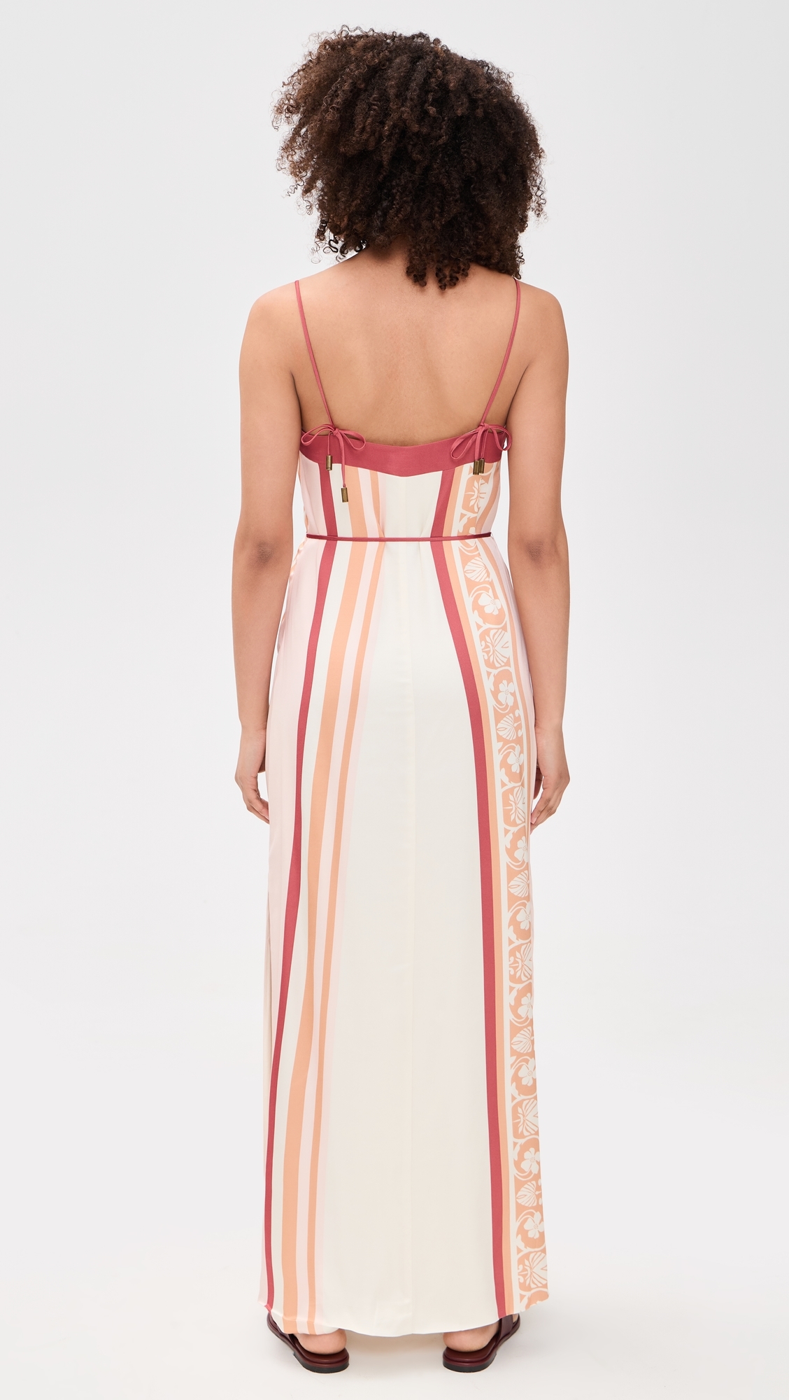Lilia Maxi Dress Pink Brown