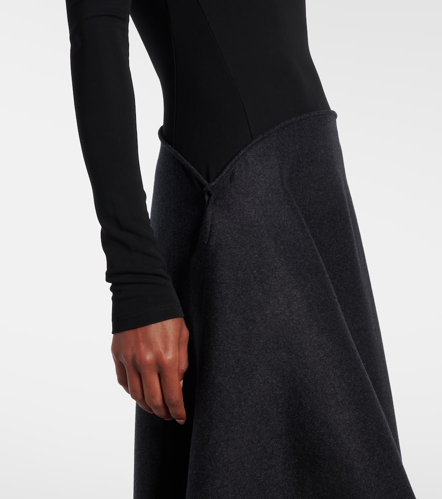 Asymmetric midi dress