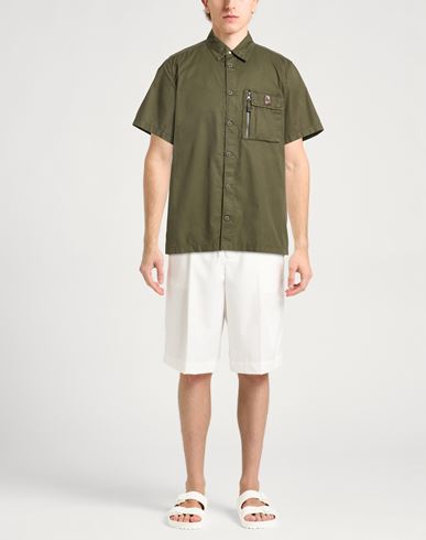 Man Shirt Military green Size M Cotton