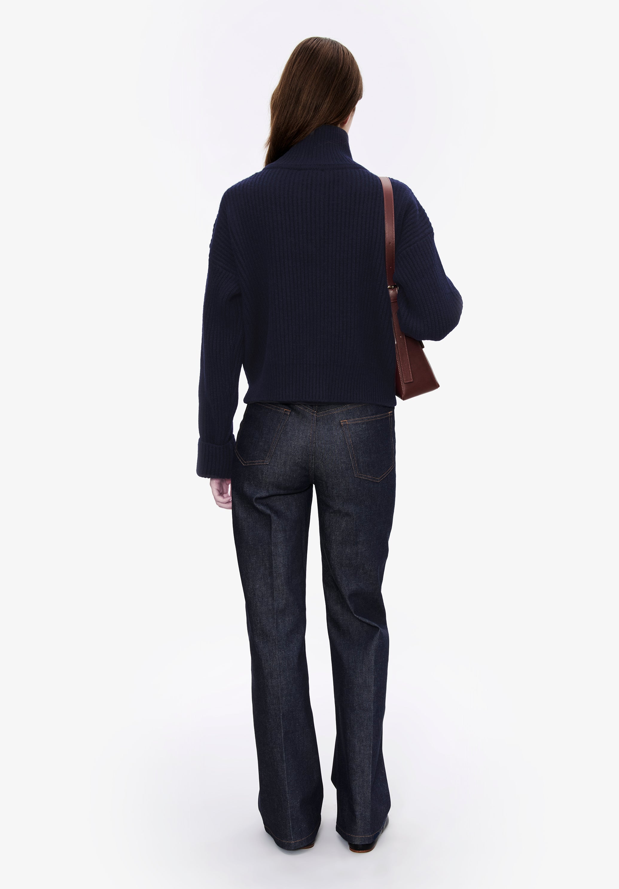 A. P.C. Women's Wide-rib sweater Size: Extra Small in Dark navy blue