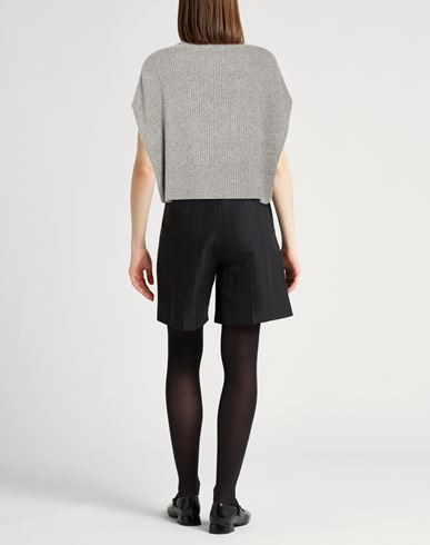 Woman Turtleneck Grey Size 12 Virgin Wool, Silk, Cashmere