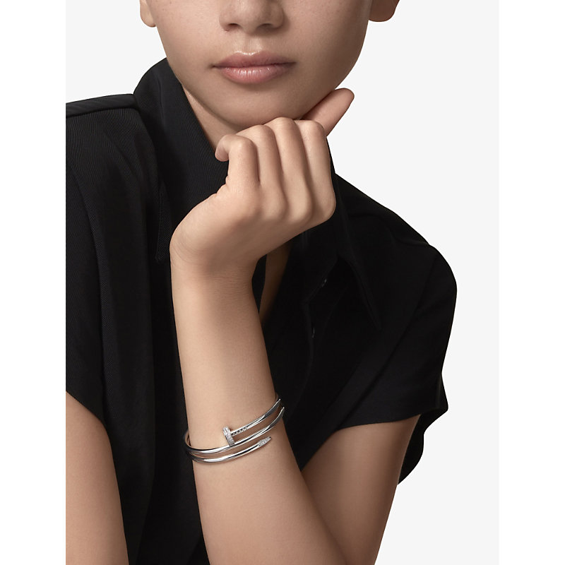 Womens White Gold Juste Un Clou 18ct and 0.51ct Brilliant-cut Diamond Bracelet 17cm