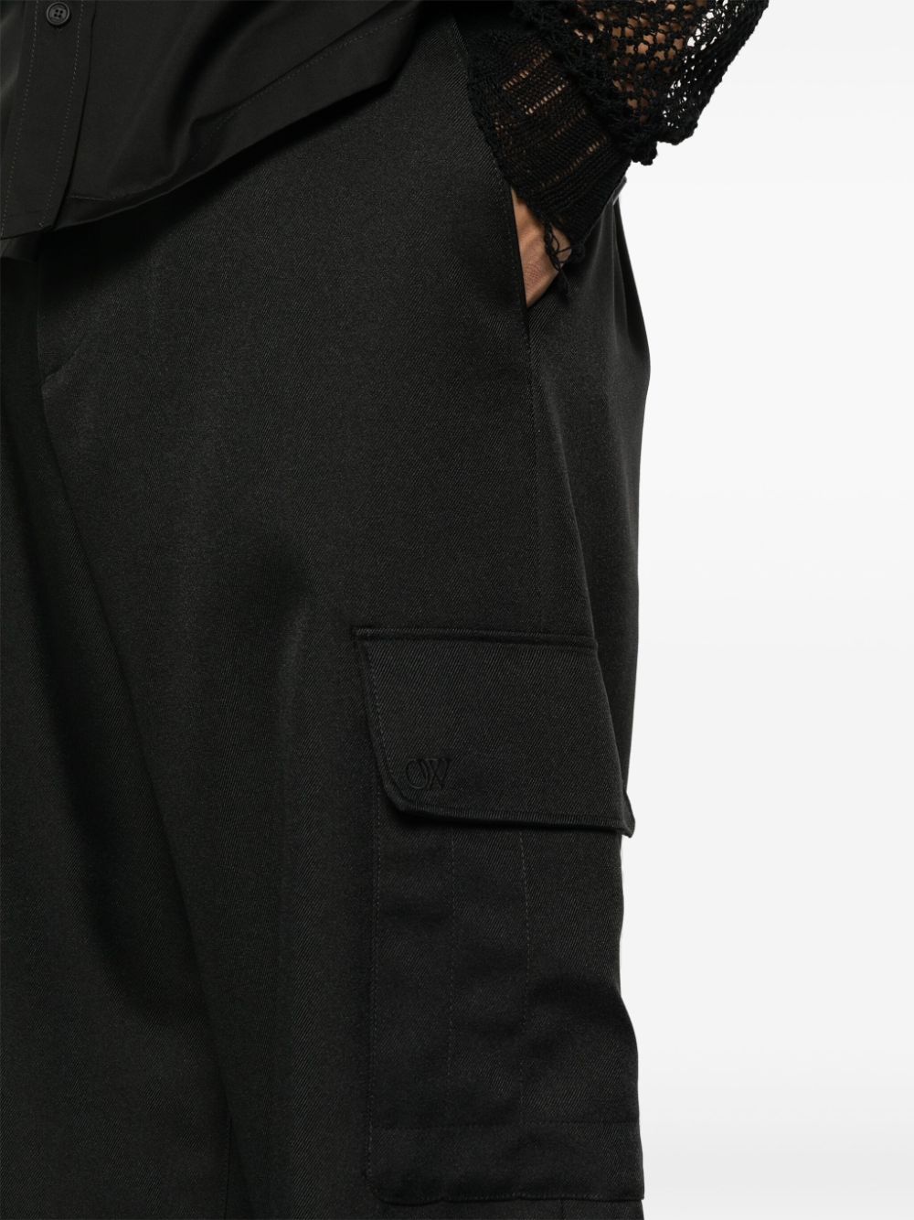 Ow Drill Cargo pants - Black