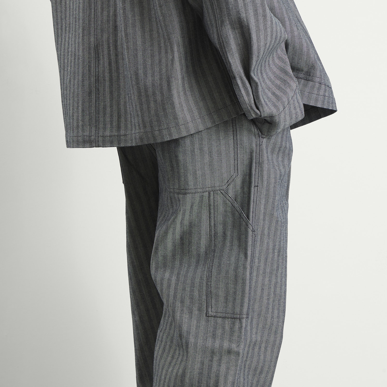 Men's Herringbone Contruction Pants Raw Denim