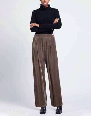 Woman Pants Grey Size S Polyester, Elastane