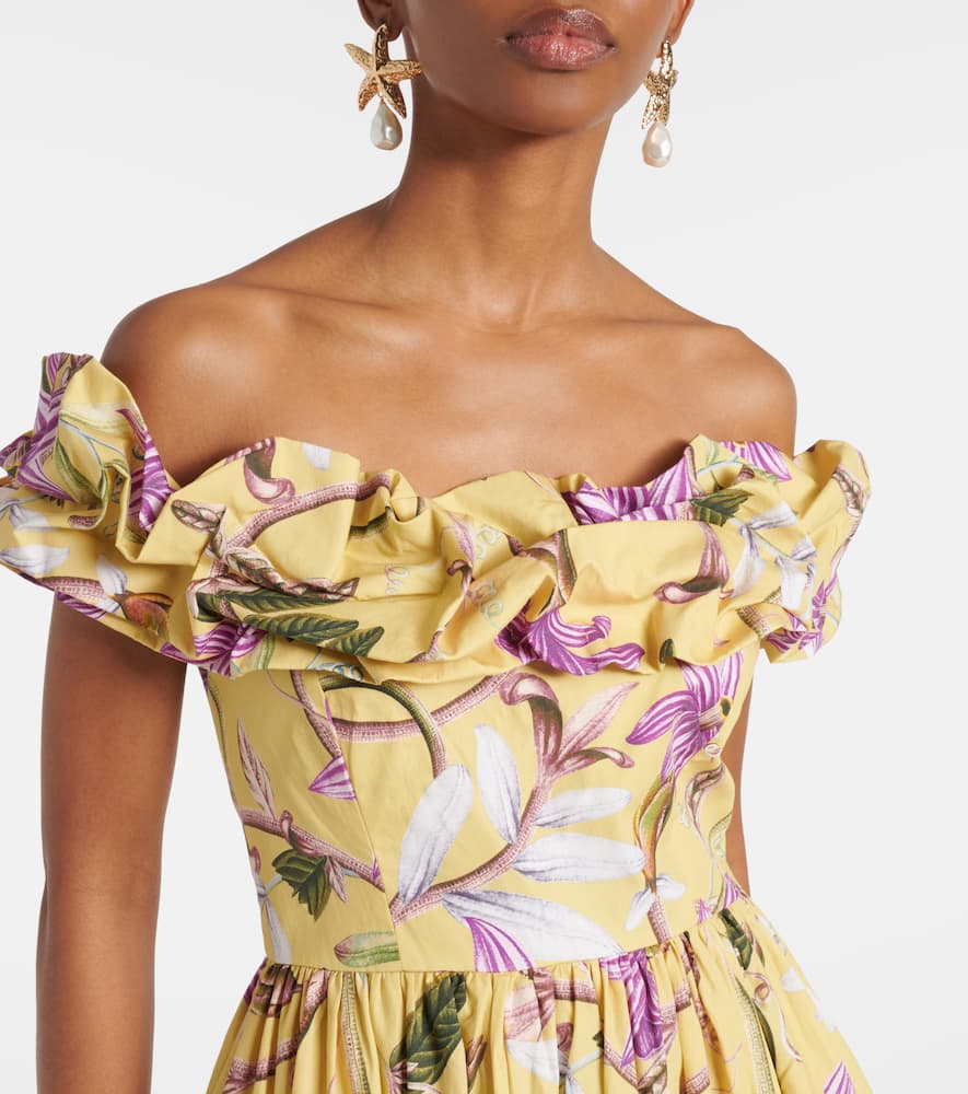 Espliego floral cotton poplin maxi dress