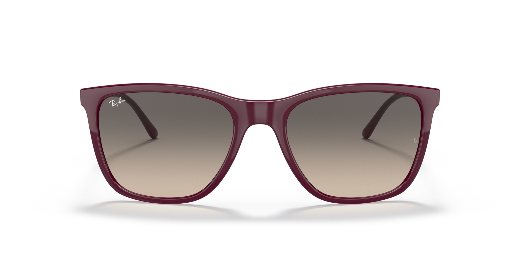 Ray - Ban Unisex Ray - Ban RB4344 653432 Sunglasses Nylon Red Grey Pillow Normal Shaded