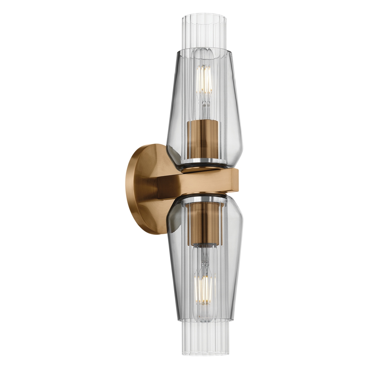 Patina Brass Two Light Wall Sconce from the Rex Collection