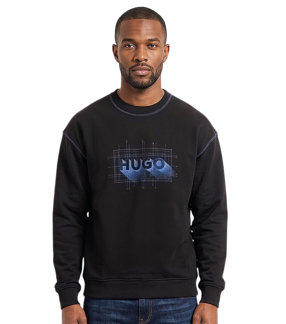 Black Graphic Logo Sweatshirts