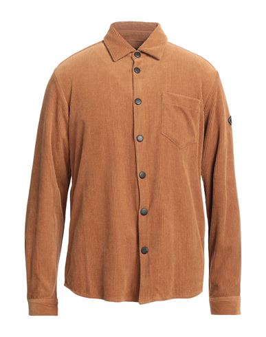 Man Shirt Camel Size 40 Cotton
