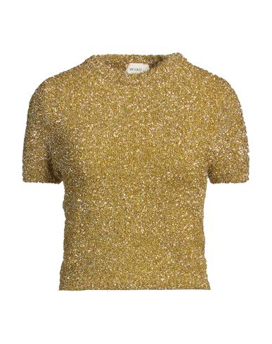 Woman Sweater Gold Size ONESIZE Metallic fiber, Polyamide