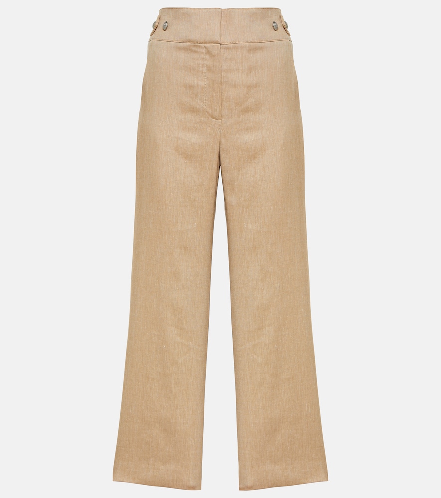 Veronica Beard Aubrie linen-blend cropped pants