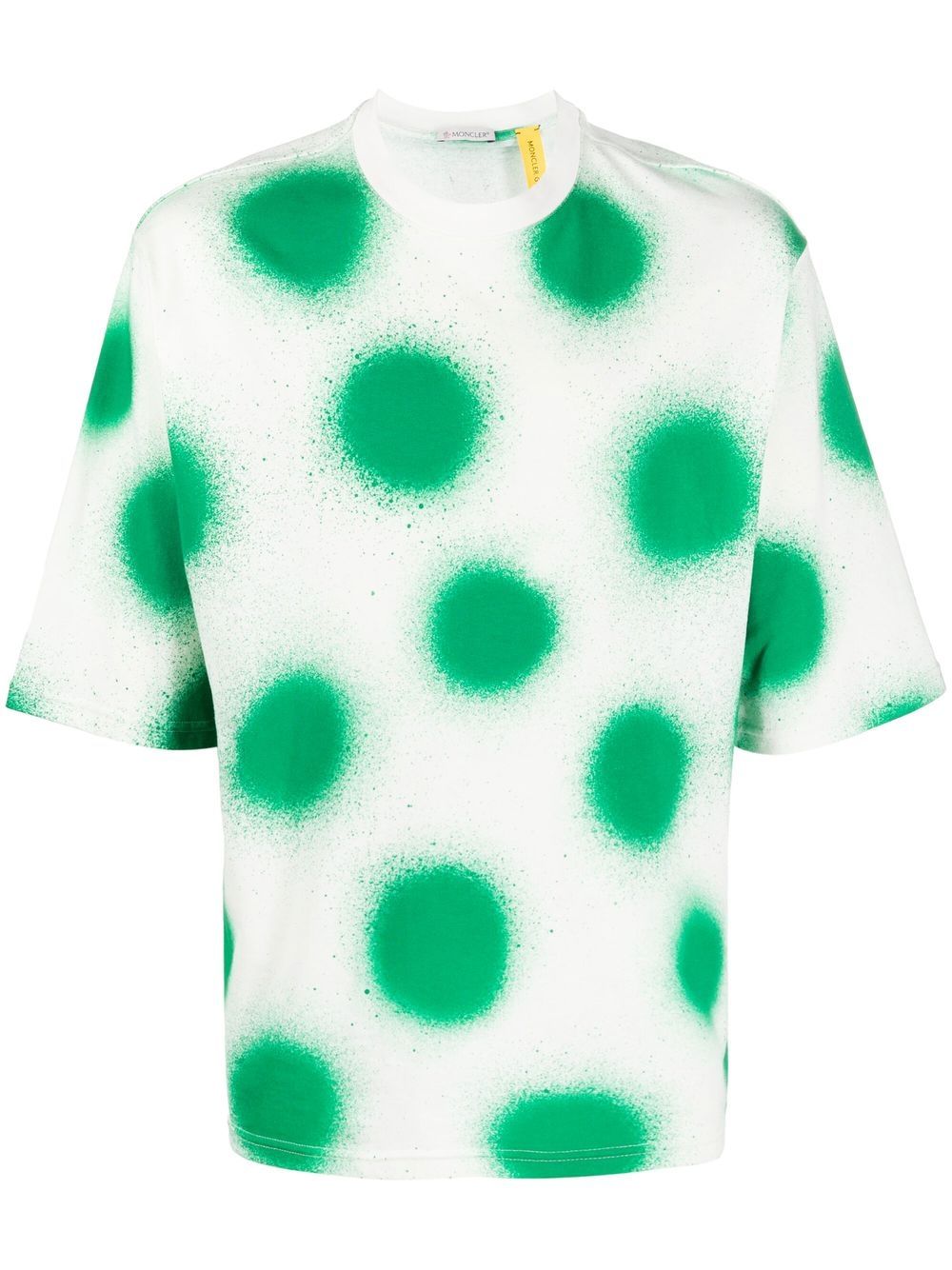 Polka dot print short-sleeve T-shirt - Green