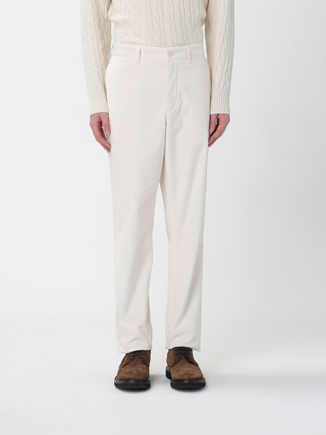 Pants Men color Yellow Cream