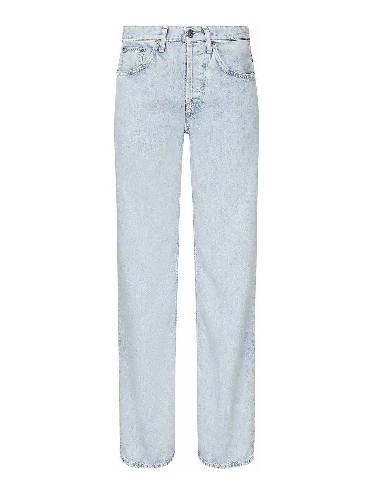 Jeans Jacklyn A Gamba Larga In Denim