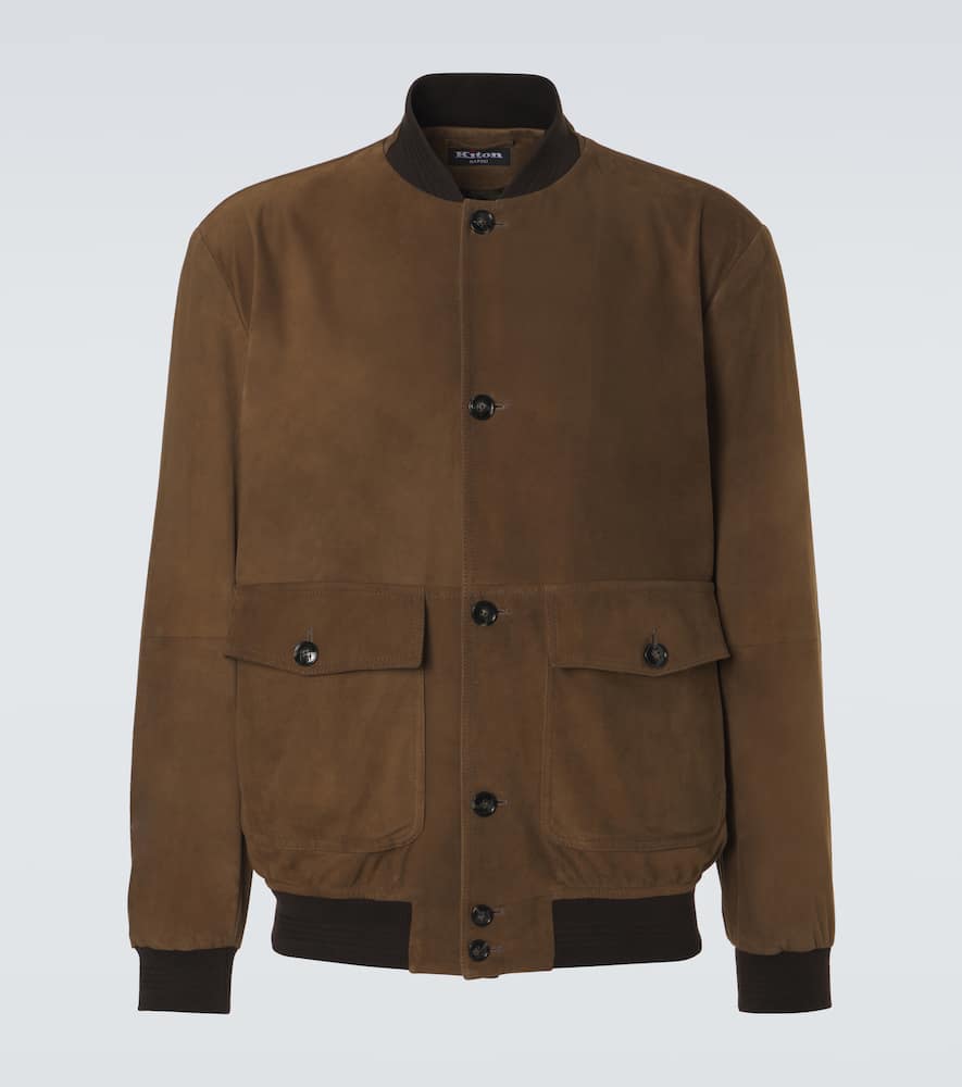 Suede bomber jacket