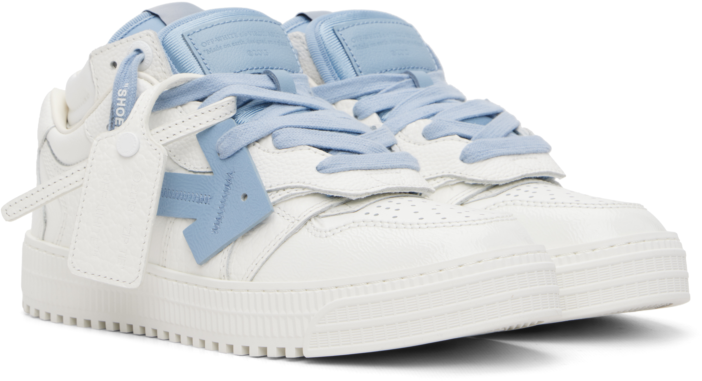 White & Blue 3.0 Floating Arrow Sneakers