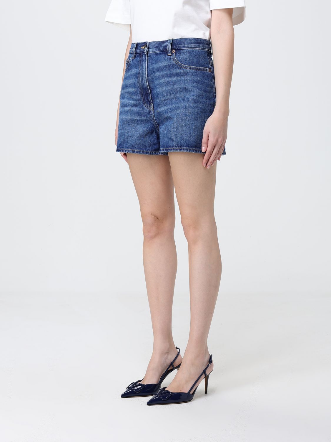 Shorts Woman color Denim