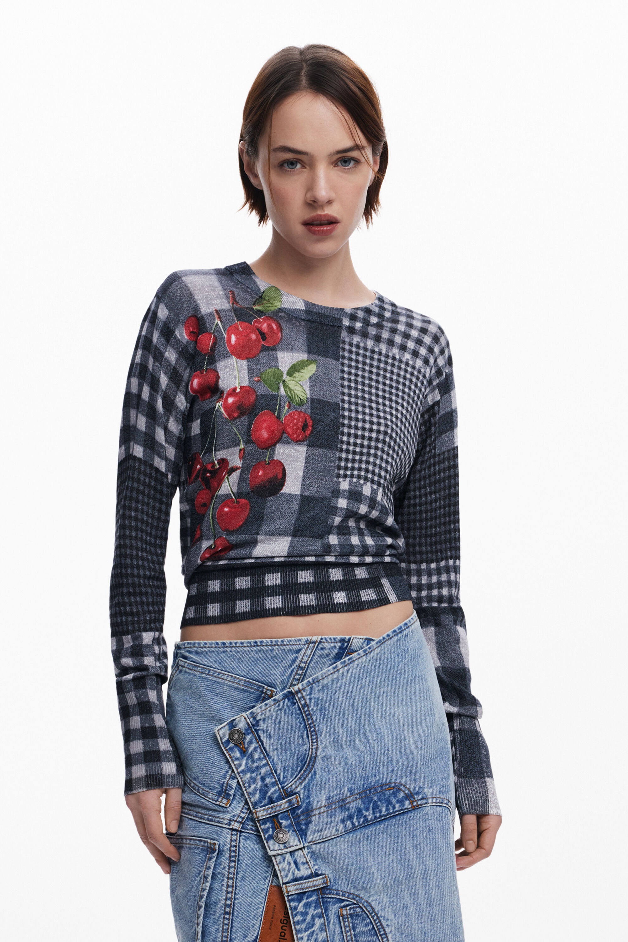 Vichy fruit sweater