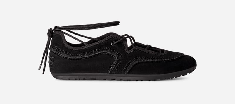 ® Women's Quill Ballet Sneaker Sheepskin Shoes in Black