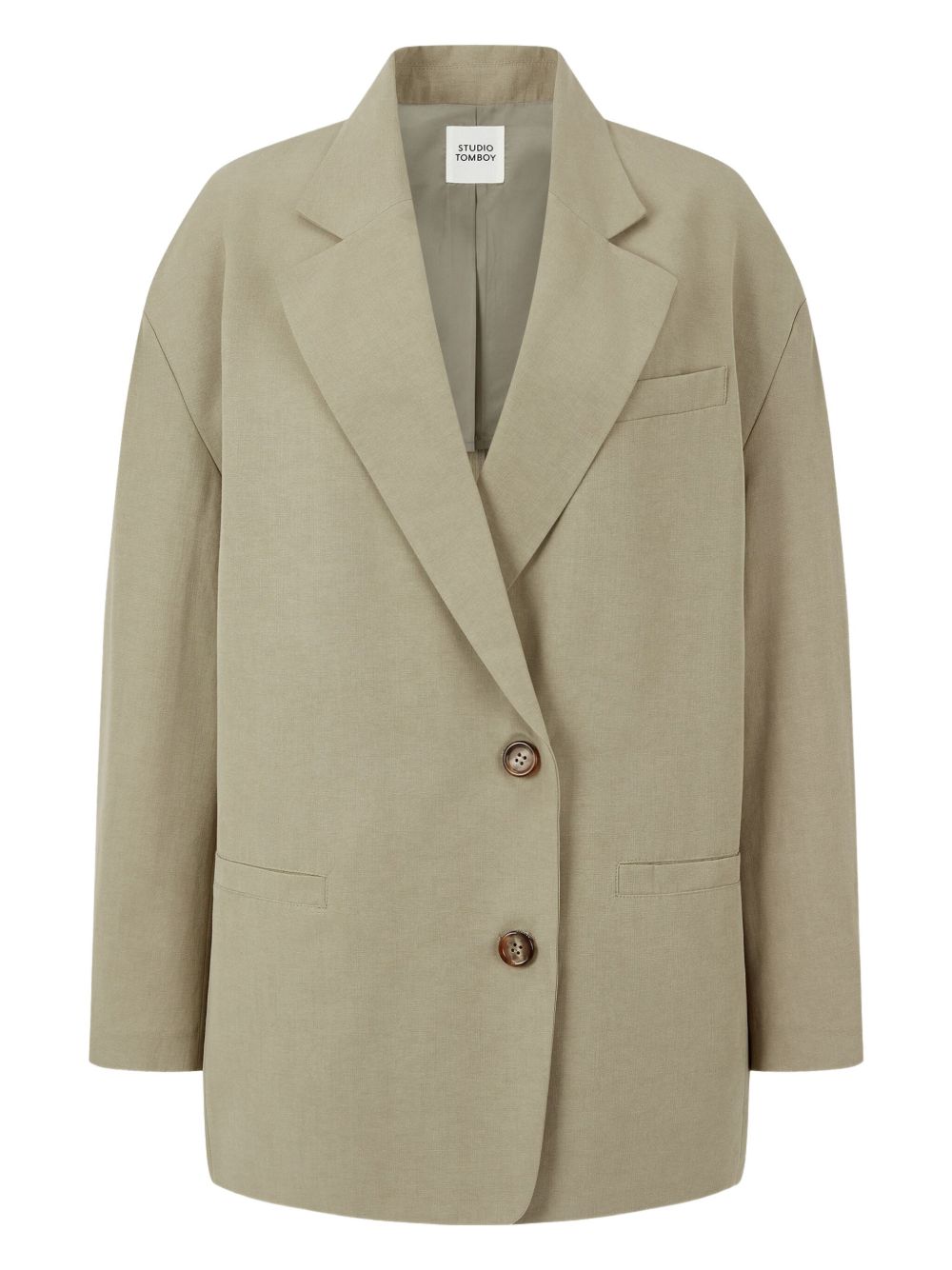 Single-breasted blazer - Neutrals