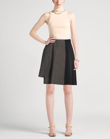 Woman Mini skirt Grey Size 1 Wool, Polyester