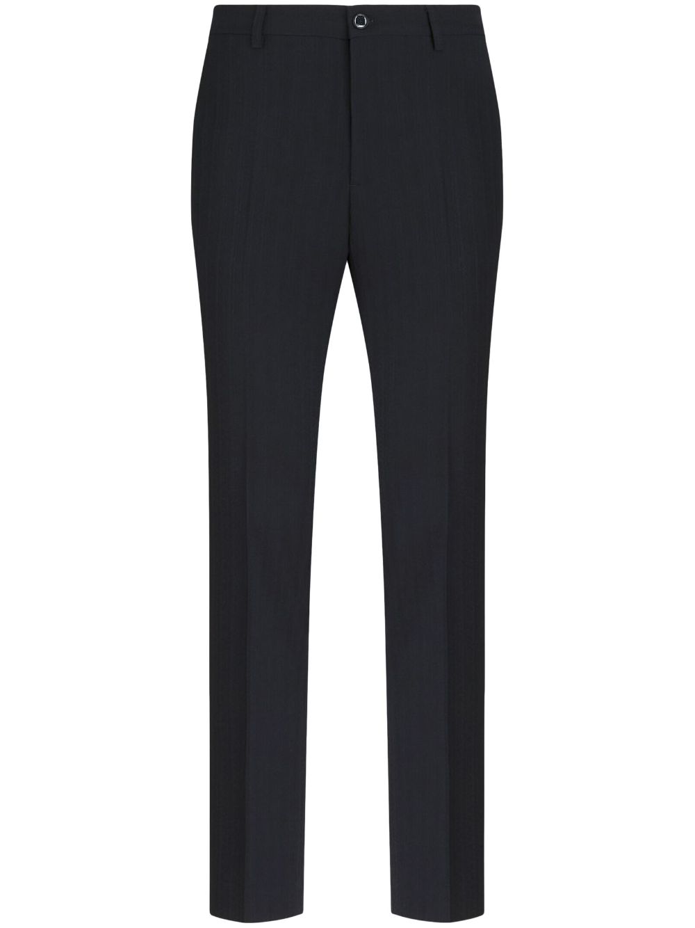 Pressed-crease tailored trousers - Blue