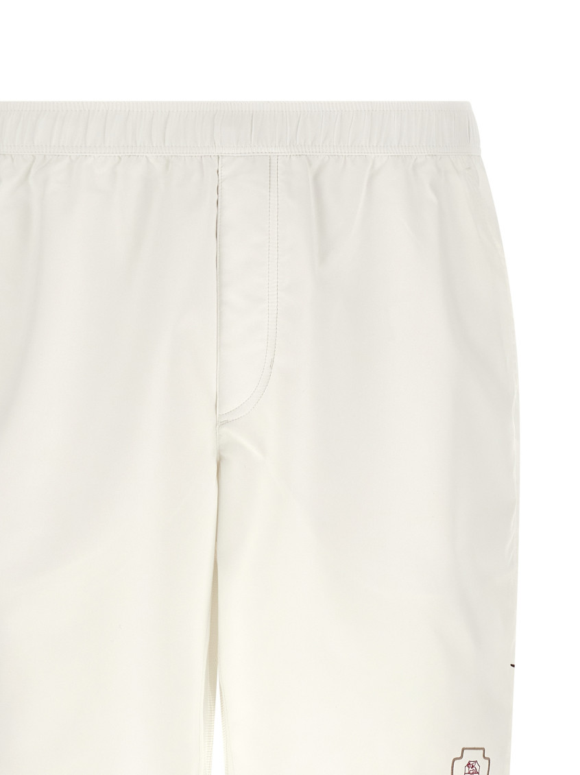 Brunello Cucinelli - tennis nylon bermuda shorts trompe l oei