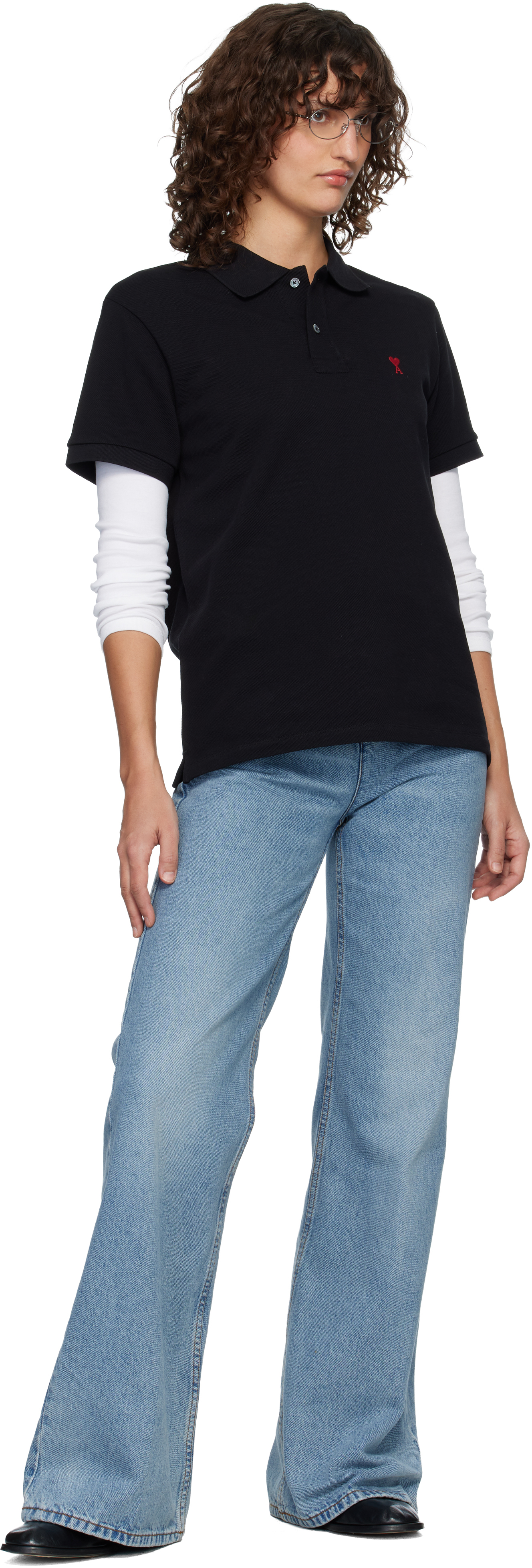 Blue Cotton Flare Fit Jeans