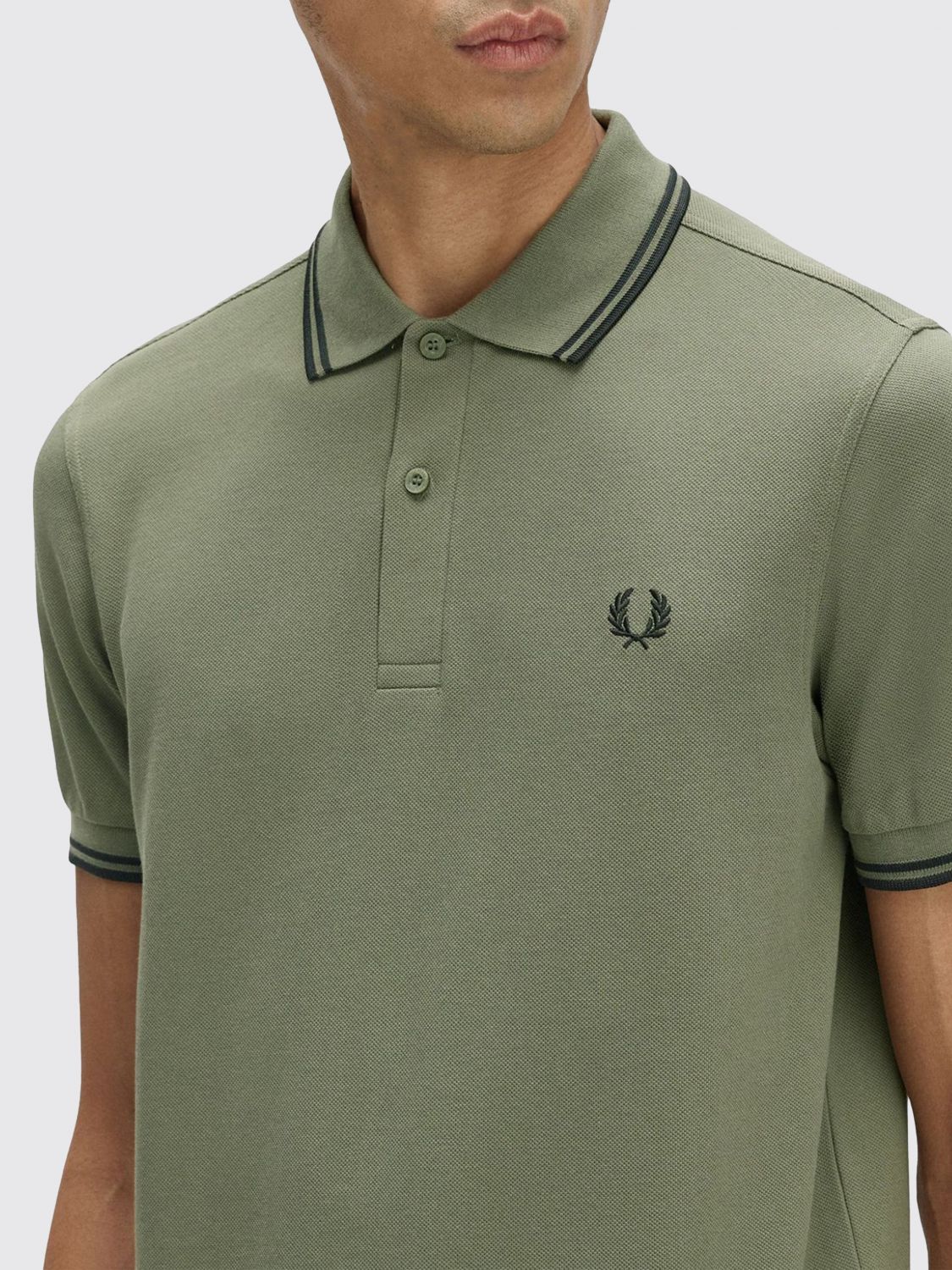 Polo Shirt Men color Green